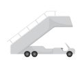 Cabriolet truck with a passenger ramp. Vector illustration on a white background. Royalty Free Stock Photo