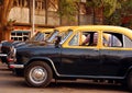 Cabs at the Taxi Stand in India Royalty Free Stock Photo