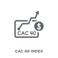 CAC 40 index icon from CAC 40 index collection.