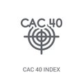CAC 40 index icon. Trendy CAC 40 index logo concept on white background from business collection