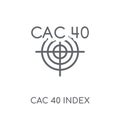 CAC 40 index linear icon. Modern outline CAC 40 index logo conce