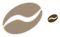 Cacao Bean Halftone Dotted Icon