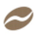 Cacao Bean Halftone Dotted Icon