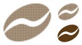 Cacao Bean Halftone Dotted Icon