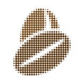 Cacao Beans Halftone Dotted Icon
