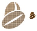 Cacao Beans Halftone Dotted Icon