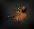 Cacao beans and powder isolated