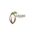 Cacao / cocoa logo vector icon illustration