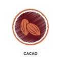 cacao logo isolated on white background for your web, mobile and