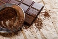 Cacao powder and chocolate bar