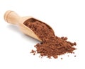 Cacao powder on white Royalty Free Stock Photo