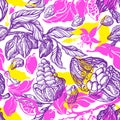 Cacao seamless pattern. Tropical paradise print