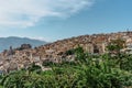 Caccamo, Sicily, Italy. View of popular hilltop medieval town with impressive Norman castle and surrounding countryside.Italian Royalty Free Stock Photo