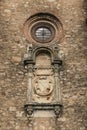 Architectural details of the beautiful church of Santiago el Mayor in Caceres