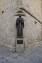 Sculpture of San Pedro de Alcantara in Santa Maria square