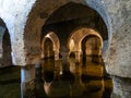 Caceres, Spain - Sep 28, 2021: Moorish cistern Aljibe in Caceres. Former mosque under the Muslim rule in Spain