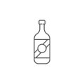 Cachaca bottle vector icon symbol isolated on white background Royalty Free Stock Photo