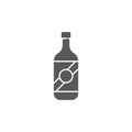 Cachaca bottle vector icon symbol isolated on white background Royalty Free Stock Photo
