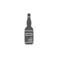 Cachaca bottle vector icon symbol isolated on white background Royalty Free Stock Photo