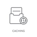 Caching linear icon. Modern outline Caching logo concept on whit