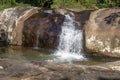 Cachoeira da Toca Waterfall - Ilhabela, Sao Paulo, Brazil Royalty Free Stock Photo