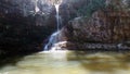 Cachoeira das AngÃÂ©licas, CapÃÂ£o Valley, Palmeiras, Bahia, Brazil Royalty Free Stock Photo