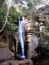 Cachoeira na Serra Negra, cordilheira do espinhaÃÂ§o em Minas Gerais no Brasil Royalty Free Stock Photo