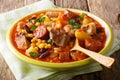 Cachupa is the signature dish of the Cape Verde Islands. Is a slow cooked stew of corn, beans, vegetables and meat. Royalty Free Stock Photo