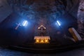 Inside Cacica salt mine detail , Romania Bucovina travel