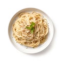 cacio e pepe isolated on white background, AI Generative