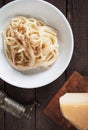 Cacio e pepe, italian cheese and pepper pasta Royalty Free Stock Photo