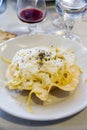 Cacio & pepe pasta Royalty Free Stock Photo