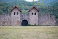 Caciulata, Romana, 09th of April 2019: `Castrul roman Arutela` ruins meaning roman fortress Arutela, located in Caciulata, Roman