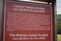 Caciulata, Romana, 09th of April 2019: `Castrul roman Arutela` ruins meaning roman fortress Arutela, located in Caciulata, Roman