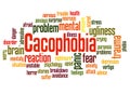 Cacophobia fear of ugliness word cloud concept 2