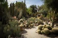 cacti garden, with a variety of cacti and other desert plants