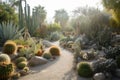 cacti garden, with a variety of cacti and other desert plants