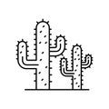 Cacti Line Style vector icon which can easily modify or edit