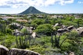 Ayo Rock formations in front of Hooiberg, Aruba Royalty Free Stock Photo