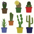 Cacti vector collection.