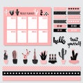 Cacti weekly planner