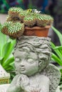 Cactus Ceramic Flower Pot Creative Plant Sculpture Craft Decoration Succulent Plant Pot Home Decor Accessories