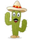 Cactus Character with Mexican Hat