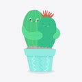 Cactus couple in love.