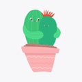 Cactus couple in love.