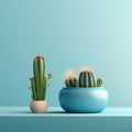 Cactus And Daisy: A Visual Harmony Of Cheerful Colors
