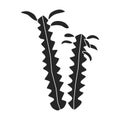 Cactus of flower vector icon.Black vector icon isolated on white background cactus of flower. Royalty Free Stock Photo