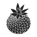 Cactus of flower vector icon.Black vector icon isolated on white background cactus of flower Royalty Free Stock Photo