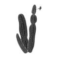 Cactus of flower vector icon.Black vector icon isolated on white background cactus of flower Royalty Free Stock Photo