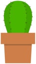 Cactus in flowerpot icon